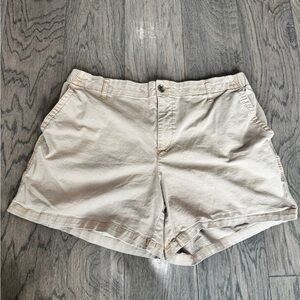 Old Navy OG Chino Shorts Women’s XL Beige Elastic Waist Casual Summer